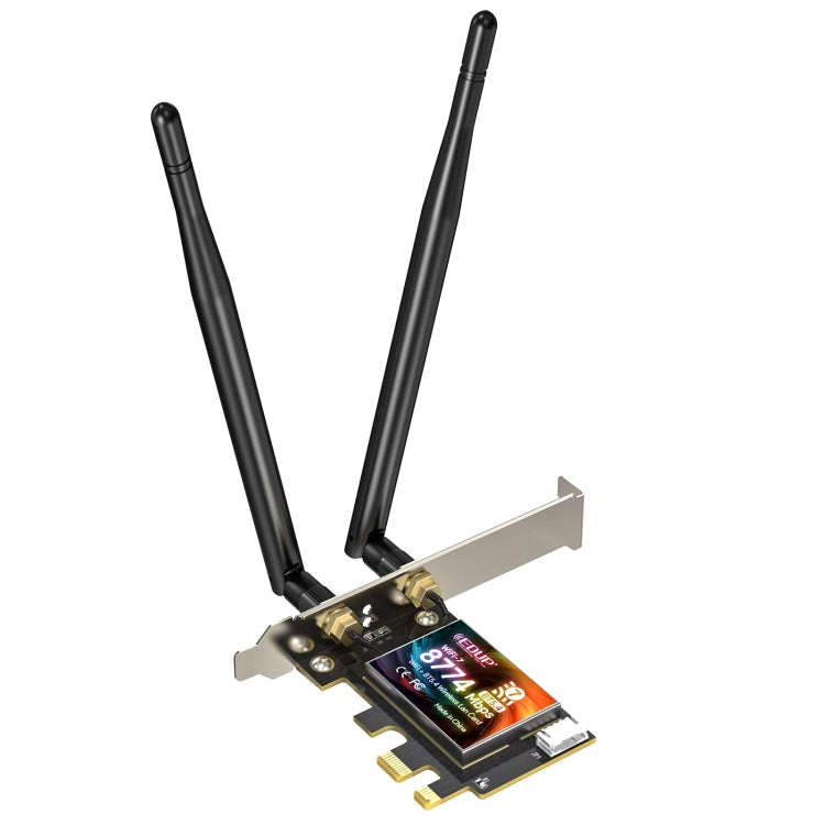 EDUP EP-BE9715 8774Mbps WiFi 7 Bluetooth 5.4 Tri-Band PCI-E WiFi Adapter Wireless Network Card(Bl...