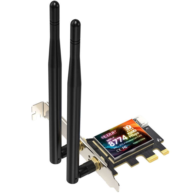 EDUP EP-BE9715 8774Mbps WiFi 7 Bluetooth 5.4 Tri-Band PCI-E WiFi Adapter Wireless Network Card(Bl...
