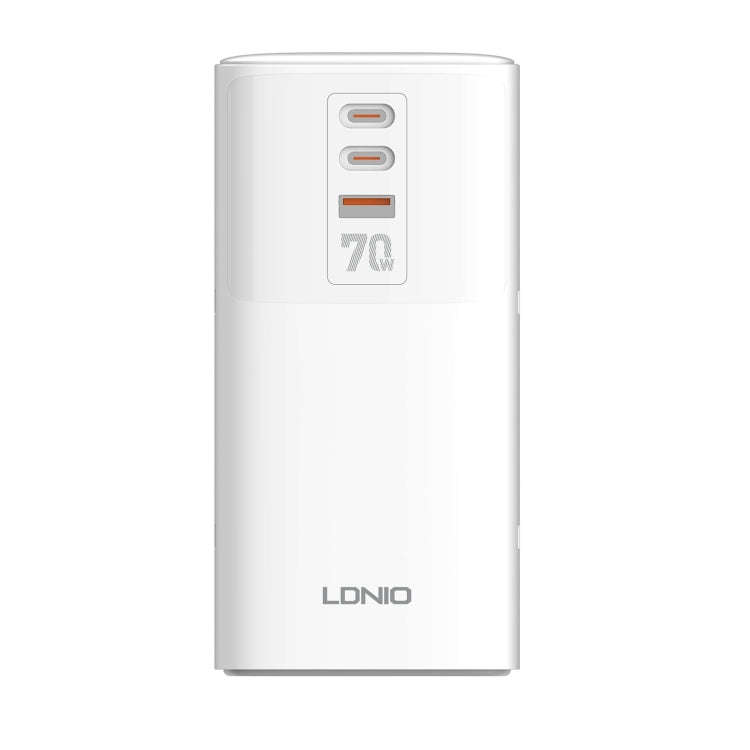 LDNIO SC4396 70W Desktop Multi-function GaN Desktop Charger 2AC, 1U, 2C with 1 Socket, Plug:UK Pl...