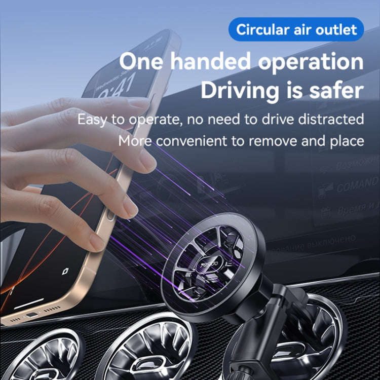Yesido C221 Car Air Vent MagSafe Magnetic Phone Holder(Black)