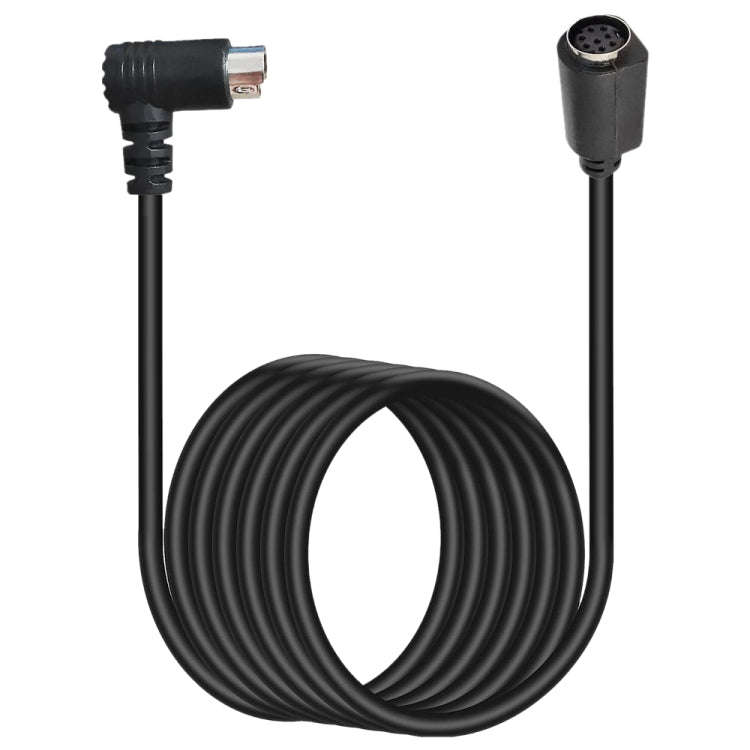 Curved mini DIN 8 Pin TV Audio Adapter Cable S-Video TV Box Cable, Length:1.8m(Black)