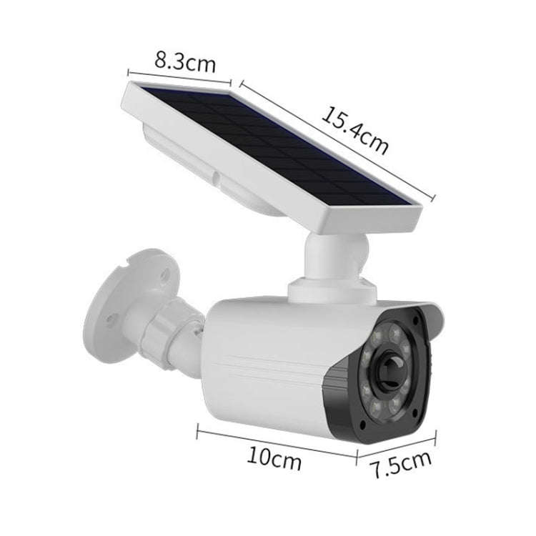 Human Body Sensing Simulation Surveillance Camera Solar Wall Light(White)