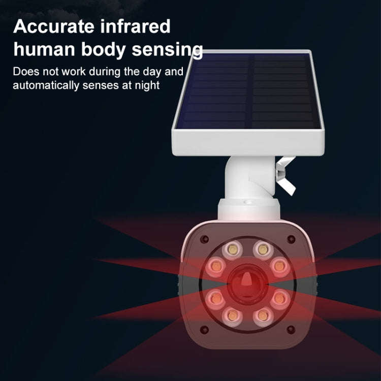 Human Body Sensing Simulation Surveillance Camera Solar Wall Light(White)