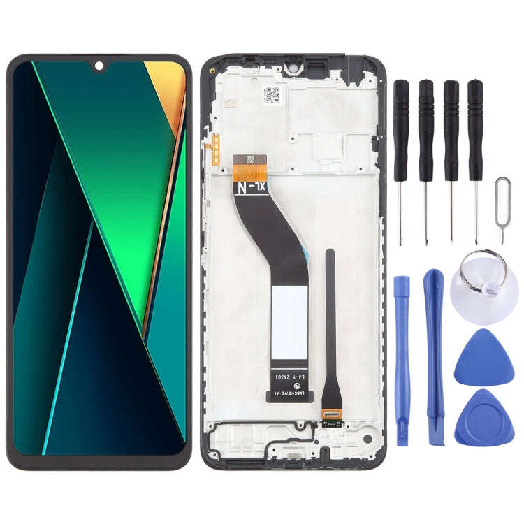 For Xiaomi Poco C75 Original LCD Screen Digitizer Full Assembly with Frame