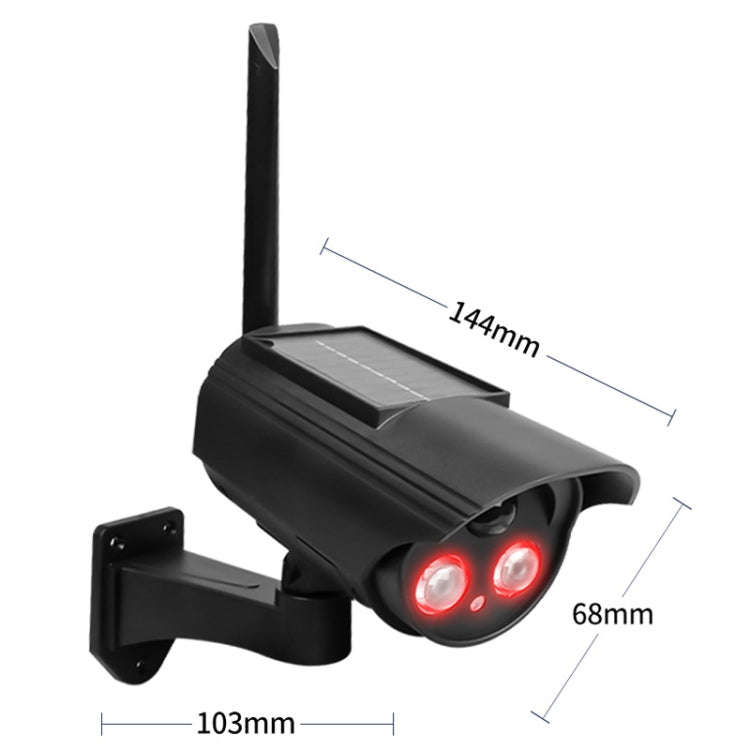 Automatic Rotation Human Body Sensing Simulation Surveillance Camera Solar Wall Light(Black)