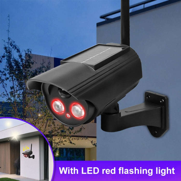 Automatic Rotation Human Body Sensing Simulation Surveillance Camera Solar Wall Light(Black)