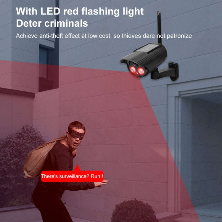 Automatic Rotation Human Body Sensing Simulation Surveillance Camera Solar Wall Light(Black)