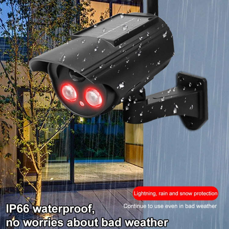 Automatic Rotation Human Body Sensing Simulation Surveillance Camera Solar Wall Light(Black)