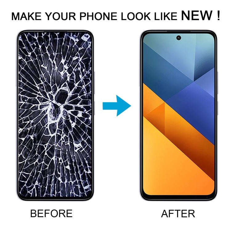 For Xiaomi Poco M6 4G OEM LCD Screen Digitizer Full Assembly with Frame
