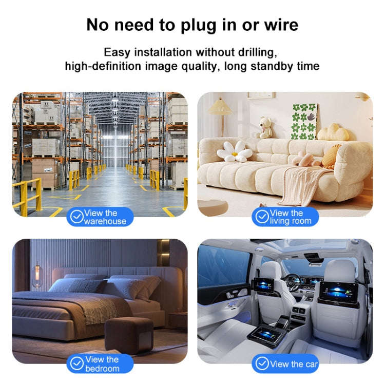 Indoor HD Night Vision Wireless WiFi Surveillance Camera, Memory Card:128GB
