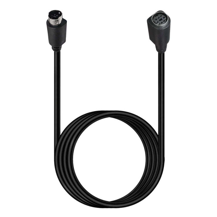 Mini DIN 7 Pin Core Audio / Video Cable, Length:1.8m(Male to Female Straight)