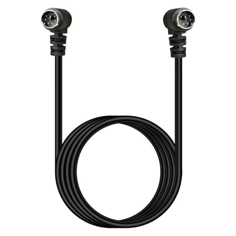 Mini DIN 6 Pin Core Extension Cable, Length:3m(Male to Male Elbow)