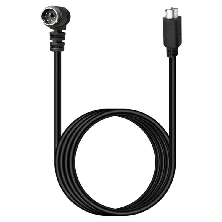 Mini DIN 6 Pin Core Extension Cable, Length:3m(Male Elbow to Male Straight)