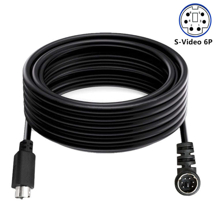Mini DIN 6 Pin Core Extension Cable, Length:3m(Male Elbow to Male Straight)