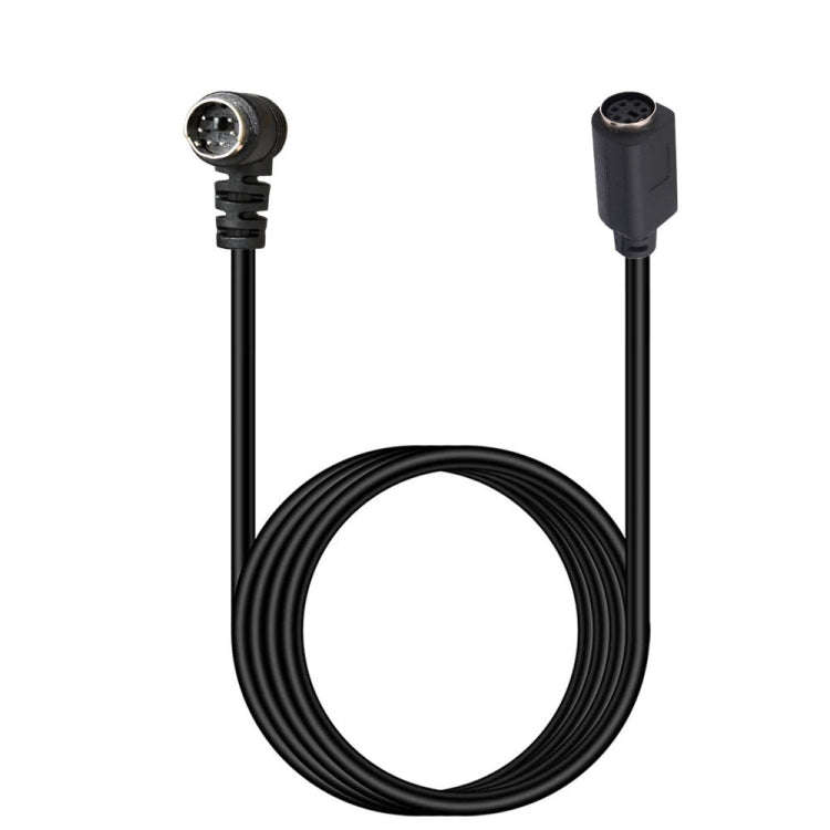 Mini DIN 6 Pin Core Extension Cable, Length:1.8m(Male to Female Elbow)