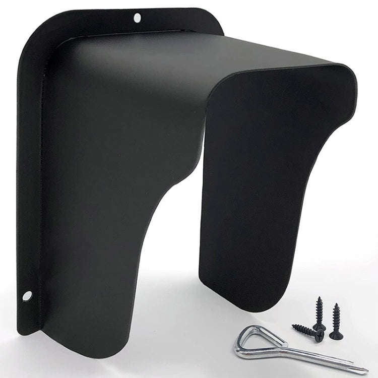 FS-2309 Outdoor Rainproof Cover for Video Doorbell Metal Wind and Sun Protection Box(Black)