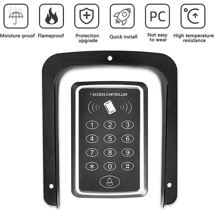 FS-2309 Outdoor Rainproof Cover for Video Doorbell Metal Wind and Sun Protection Box(Black)
