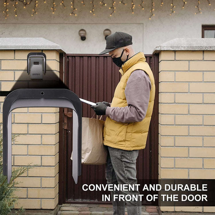 FS-2309 Outdoor Rainproof Cover for Video Doorbell Metal Wind and Sun Protection Box(Black)