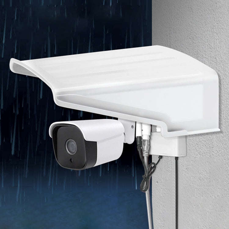Outdoor Rainproof Sunproof Dustproof Plastic Cover for Security Camera(White)