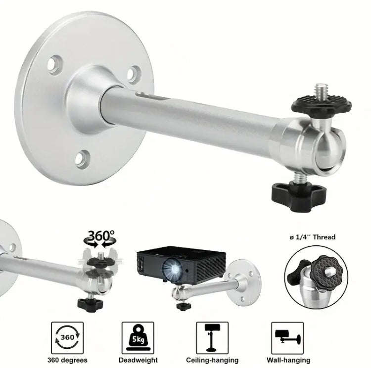 LS-302B Universal Aluminum Alloy Bracket For Surveillance Camera Projector(Silver)