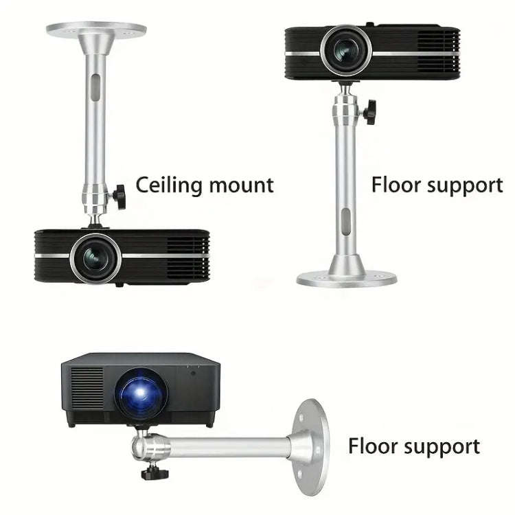 LS-302B Universal Aluminum Alloy Bracket For Surveillance Camera Projector(Silver)
