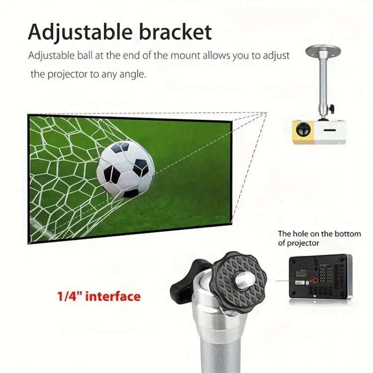 LS-302B Universal Aluminum Alloy Bracket For Surveillance Camera Projector(Silver)