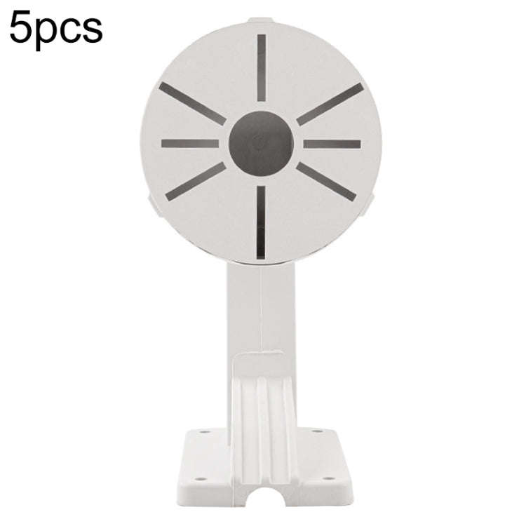 5pcs Universal Plastic Surveillance Camera Hemisphere Wall Mount Bracket, Model:1258(White)