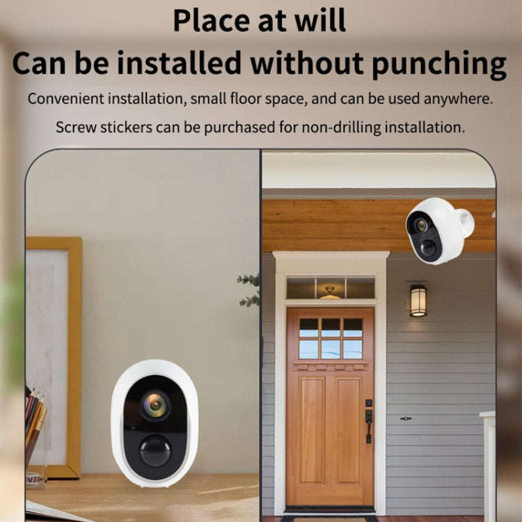 Home Ultra-HD Infrared Night Vision WiFi Surveillance Camera, Memory Card:128GB(EU Plug)