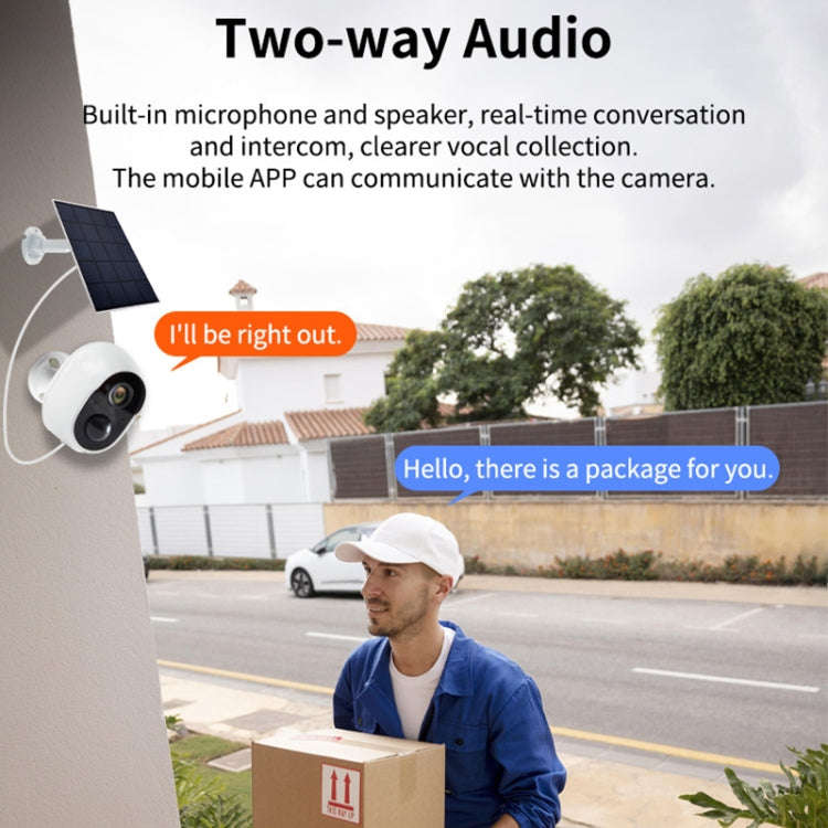 Graffit Version Home Ultra-HD Solar Panel Wireless WiFi Surveillance Camera, Memory Card:Without ...