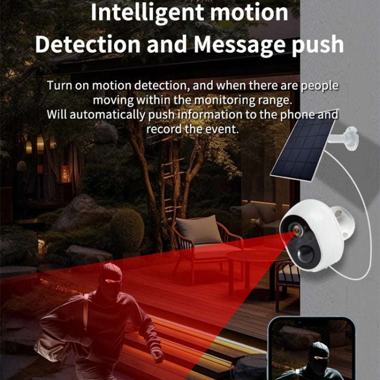 Graffit Version Home Ultra-HD Solar Panel Wireless WiFi Surveillance Camera, Memory Card:Without ...