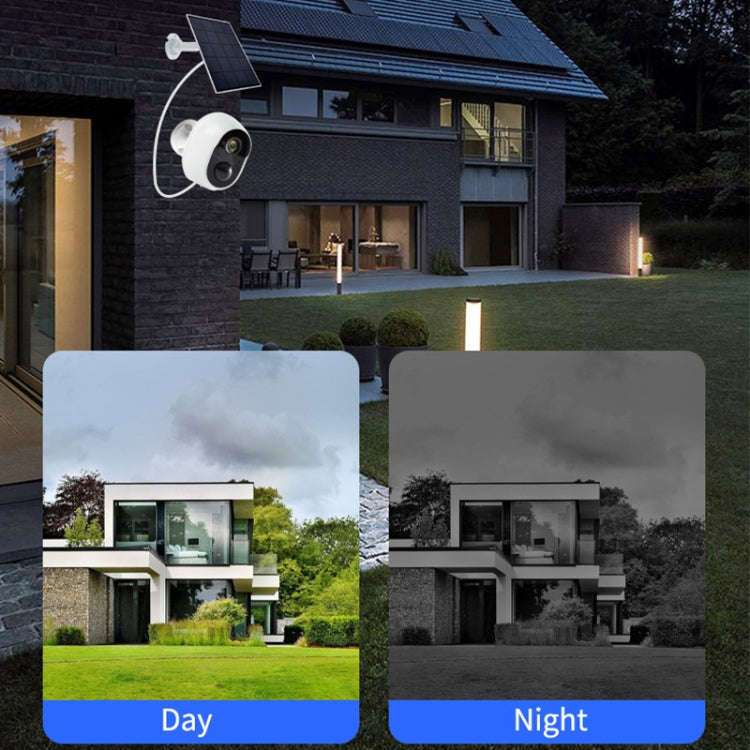 Graffit Version Home Ultra-HD Solar Panel Wireless WiFi Surveillance Camera, Memory Card:Without ...