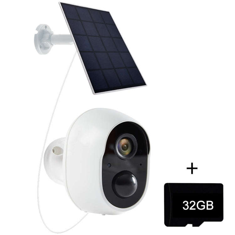 Graffit Version Home Ultra-HD Solar Panel Wireless WiFi Surveillance Camera, Memory Card:32GB(US ...