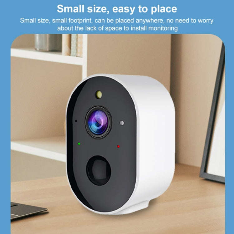 3MP Home Outdoor HD Wireless Surveillance Camera, WiFi Version+9000mAh Battery(EU Plug)