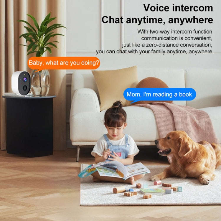 3MP Home Outdoor HD Wireless Surveillance Camera, WiFi Version+9000mAh Battery(EU Plug)