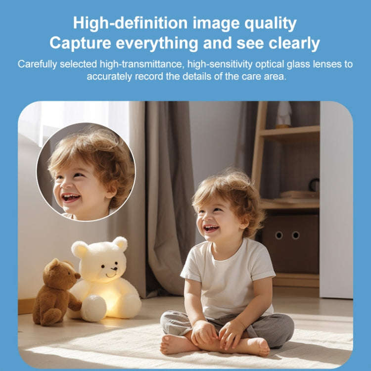 3MP Home Outdoor HD Wireless Surveillance Camera, WiFi Version+9000mAh Battery(US Plug)