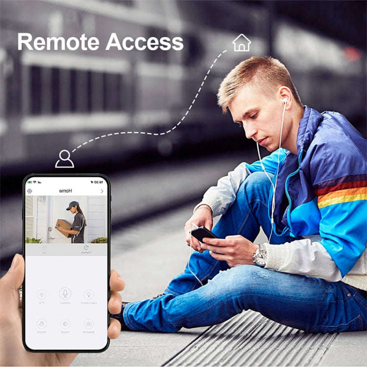 WiFi Tuya Smart Version HD Low Power Consumption Battery Camera, US Plug, Memory Card:128GB(Grey)