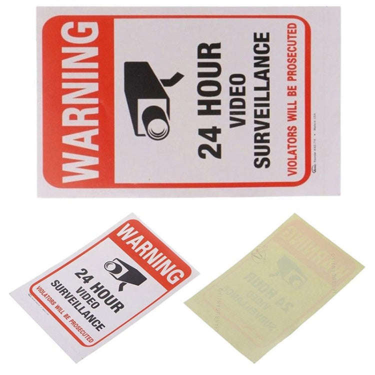 100pcs 24 Hour Video Monitor Warning Sticker