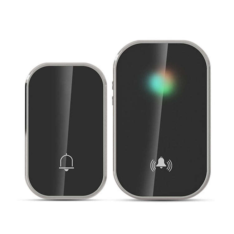 2 in 1 Waterproof Long Distance Remote Control Wireless Doorbell(Black)