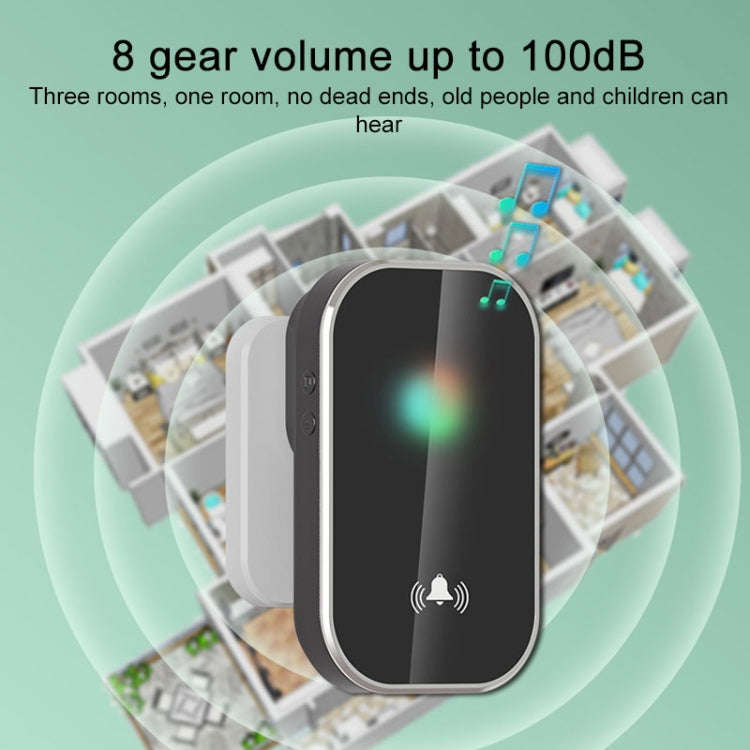 2 in 1 Waterproof Long Distance Remote Control Wireless Doorbell(Gold)
