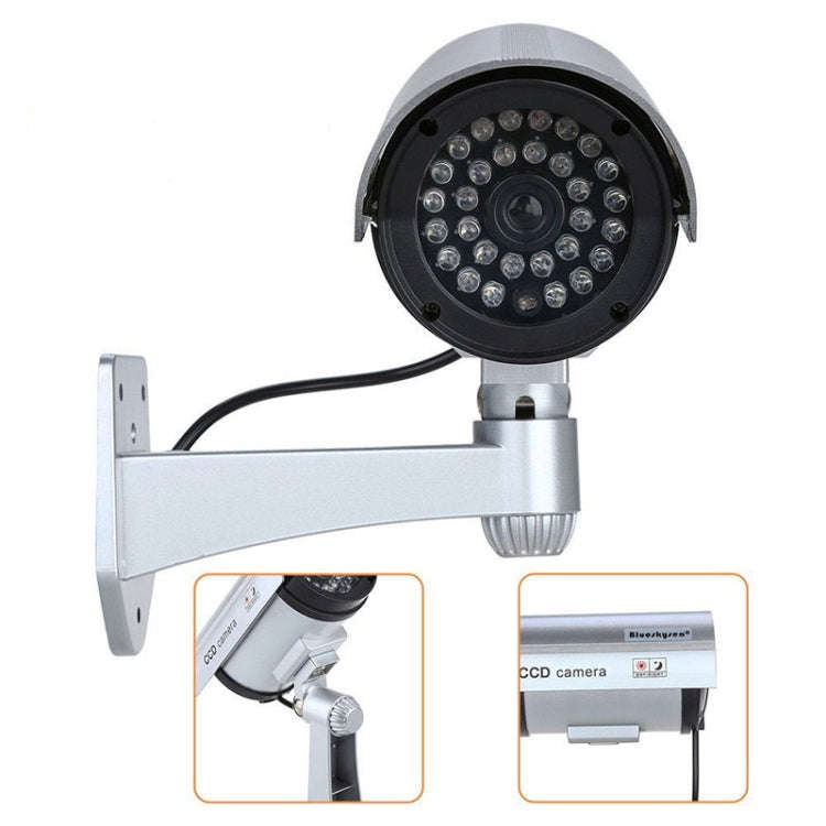 Waterproof Simulation Surveillance Camera with LED Flash Light(Silver)
