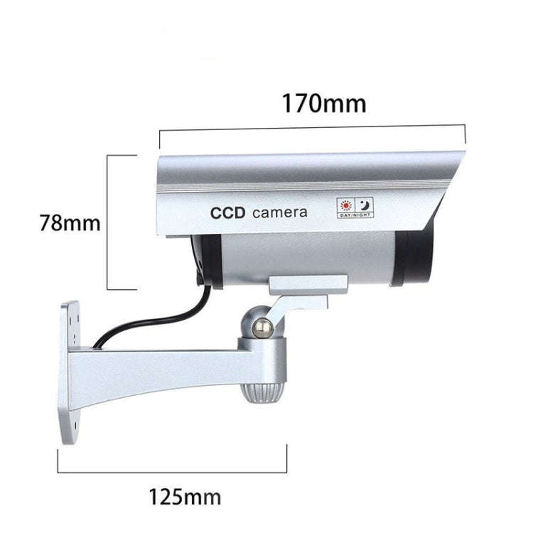 Waterproof Simulation Surveillance Camera with LED Flash Light(Silver)