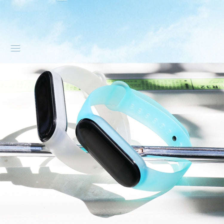 For Xiaomi Mi Band 5 TPU Translucent Silicone Watch Band(White)