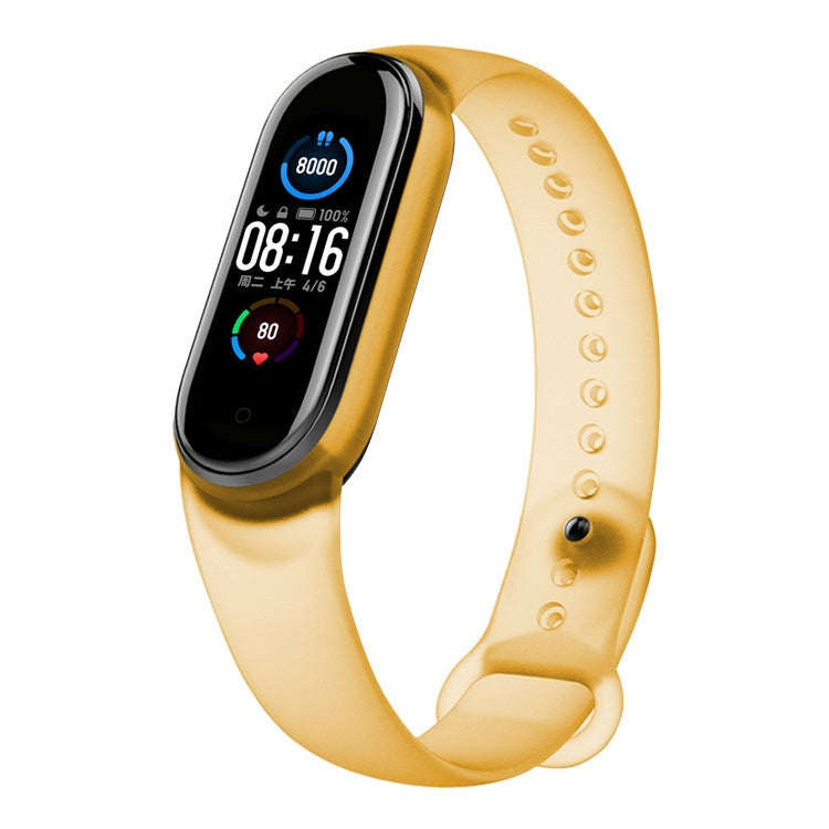 For Xiaomi Mi Band 5 TPU Translucent Silicone Watch Band(Orange)