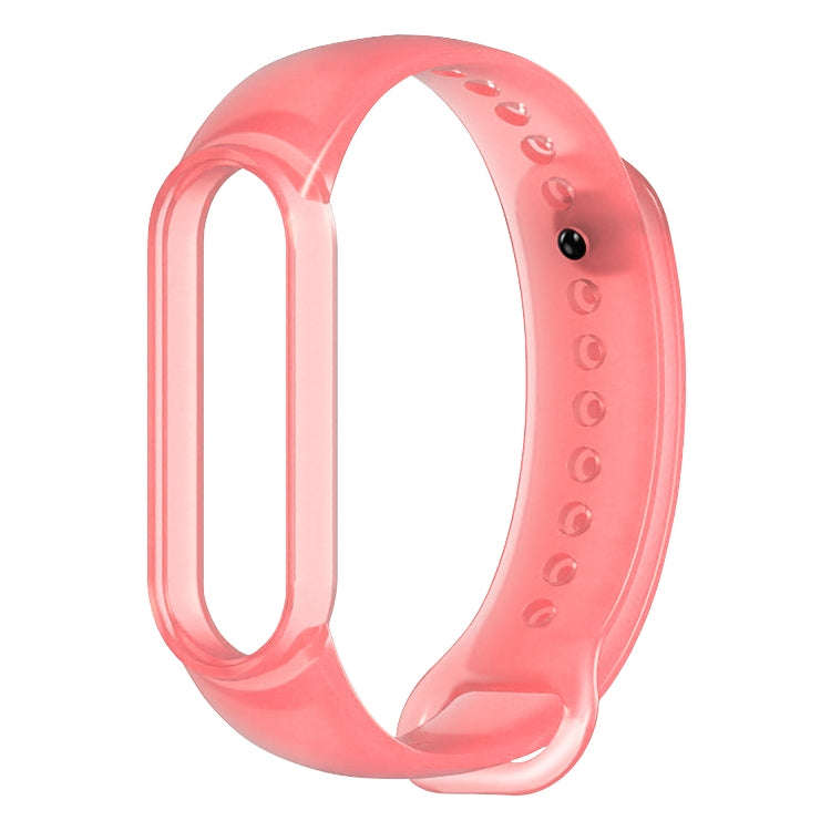 For Xiaomi Mi Band 5 TPU Translucent Silicone Watch Band(Red)