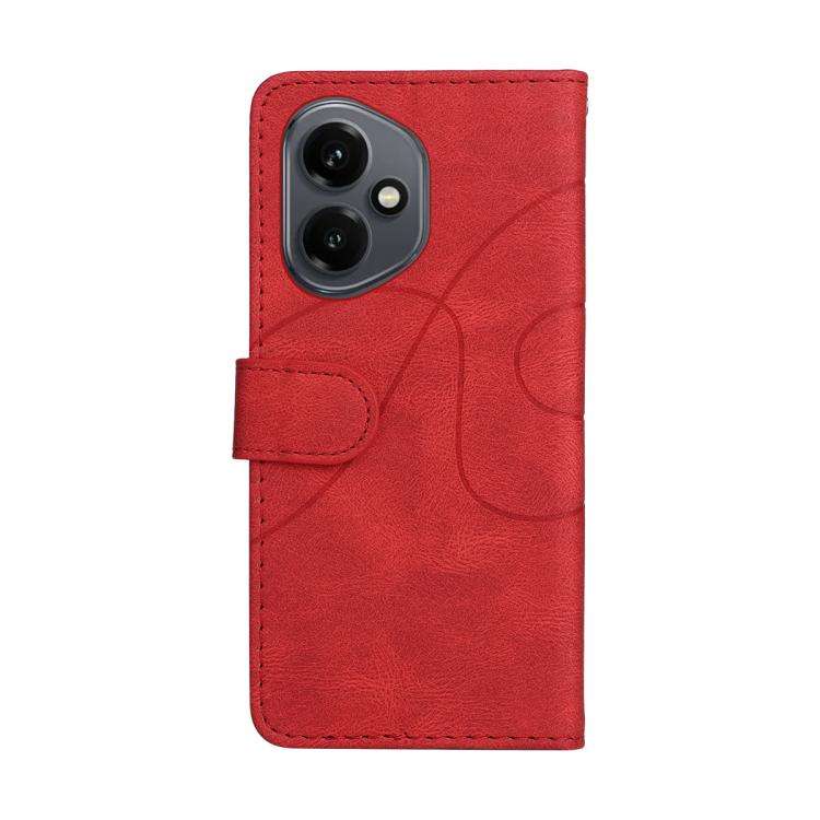 For Honor 400 Global 156.5mm Dual-color Splicing Flip Leather Phone Case(Red)