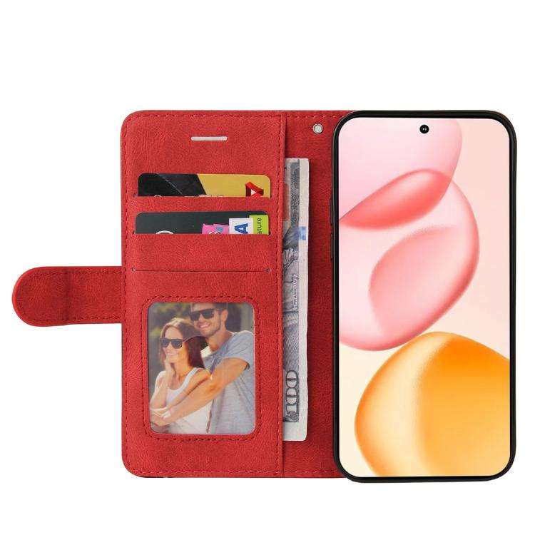 For Honor 400 Global 156.5mm Dual-color Splicing Flip Leather Phone Case(Red)