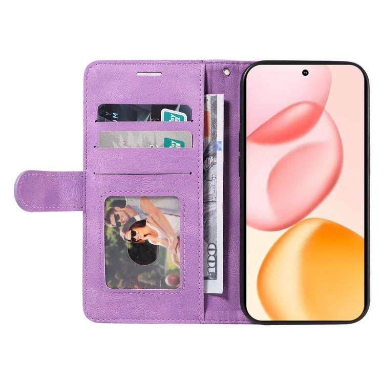For Honor 400 Global 156.5mm Dual-color Splicing Flip Leather Phone Case(Purple)
