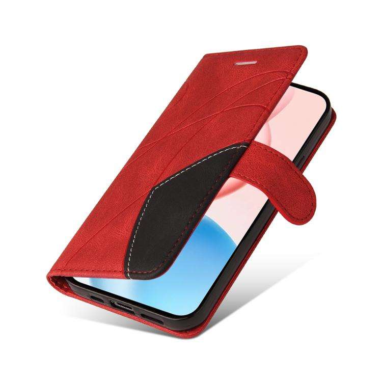 For Honor 400 Pro Global 160.8mm Dual-color Splicing Flip Leather Phone Case(Red)