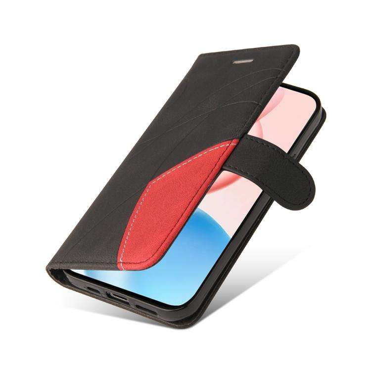 For Honor 400 Pro Global 160.8mm Dual-color Splicing Flip Leather Phone Case(Black)