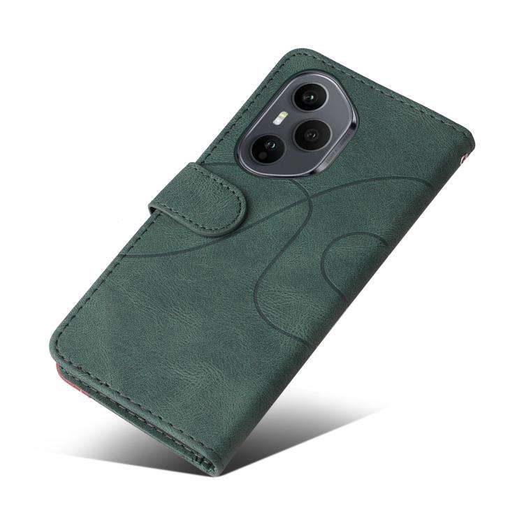 For Honor 400 Pro Global 160.8mm Dual-color Splicing Flip Leather Phone Case(Green)